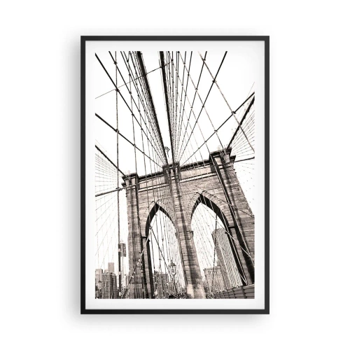 Affiche dans un cadre noir - Poster - Cathédrale New Yorkaise - 61x91 cm