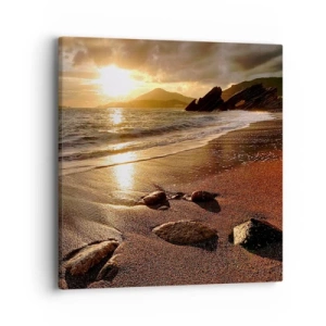 Impression sur toile - Image sur toile - Suivez le soleil sur les collines - 40x40 cm