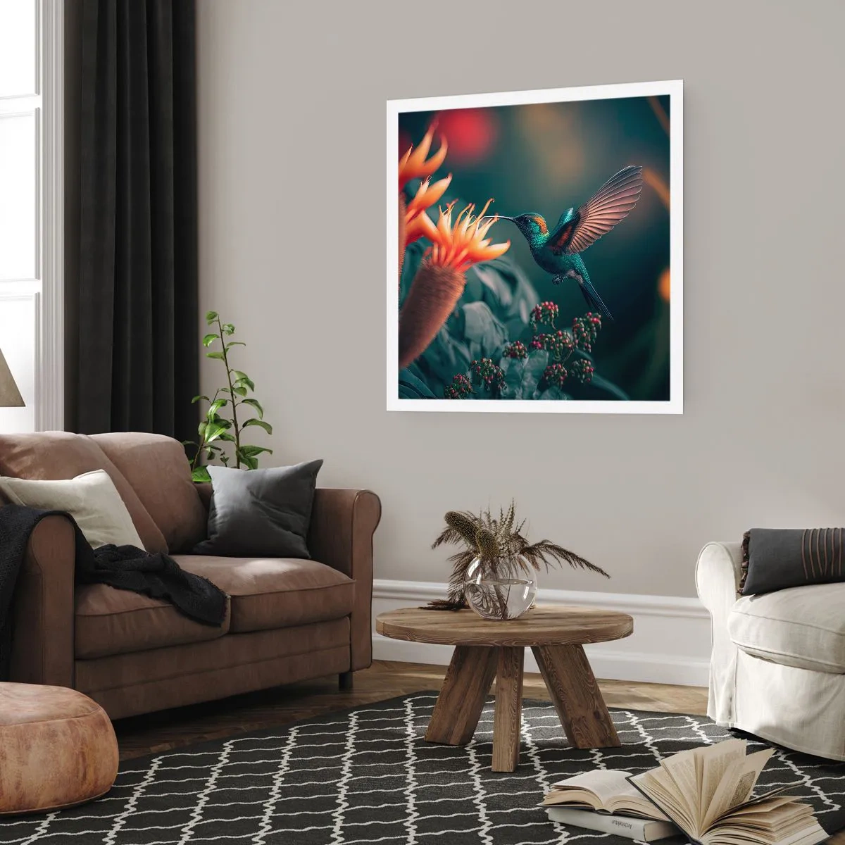 Affiche - Poster - une vie vraiment colorée - 50x50 cm