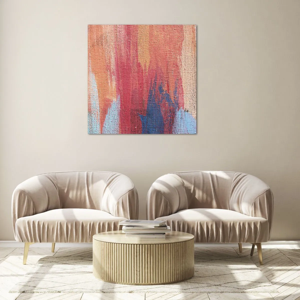 Impression sur verre - Image sur verre - Ecoulement de l'arc-en ciel - 40x40 cm