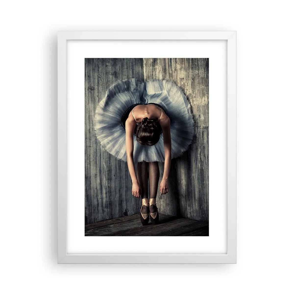 Affiche dans un cadre blanc - Poster - Quand la musique s'arrête - 30x40 cm