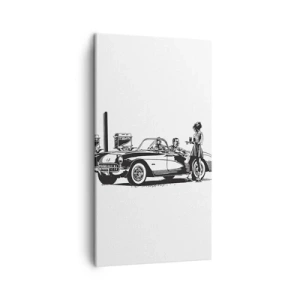 Impression sur toile - Image sur toile - 60's - Amérique insouciante - 45x80 cm