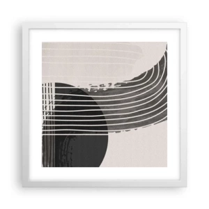 Affiche dans un cadre blanc - Poster - Aller et retour - 40x40 cm