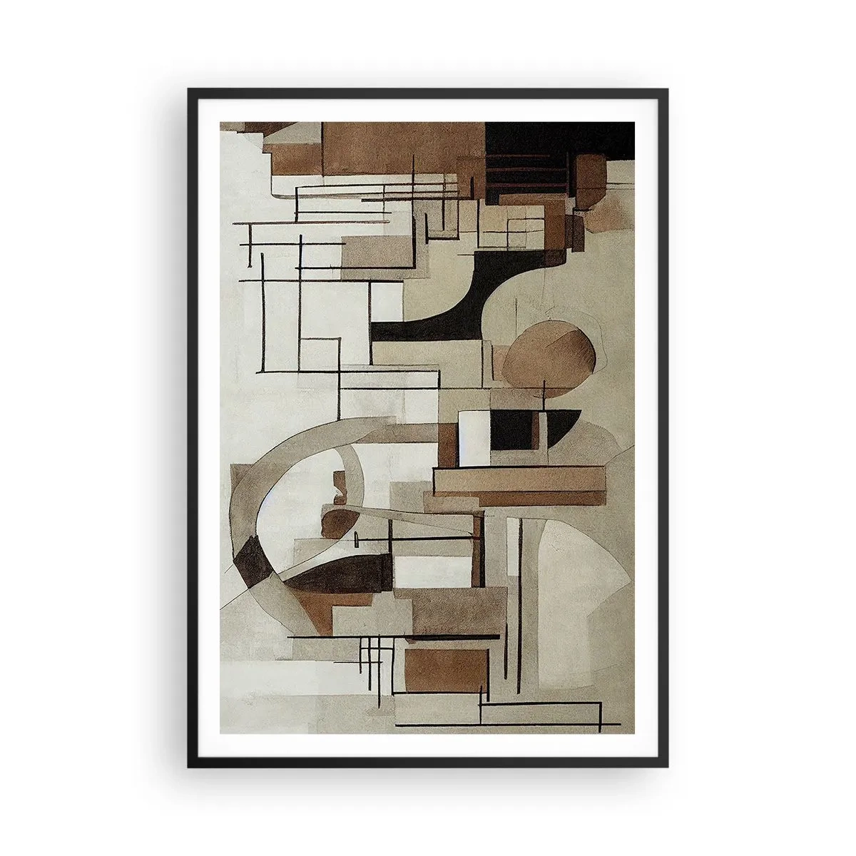 Affiche dans un cadre noir - Poster - Paysage urbain 2.0 - 70x100 cm