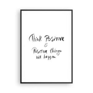 Affiche dans un cadre noir - Poster - Comment vivre? - 70x100 cm