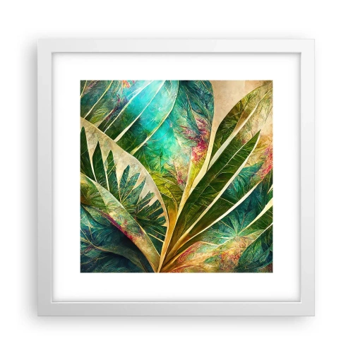 Affiche dans un cadre blanc - Poster - Les couleurs des tropiques - 30x30 cm