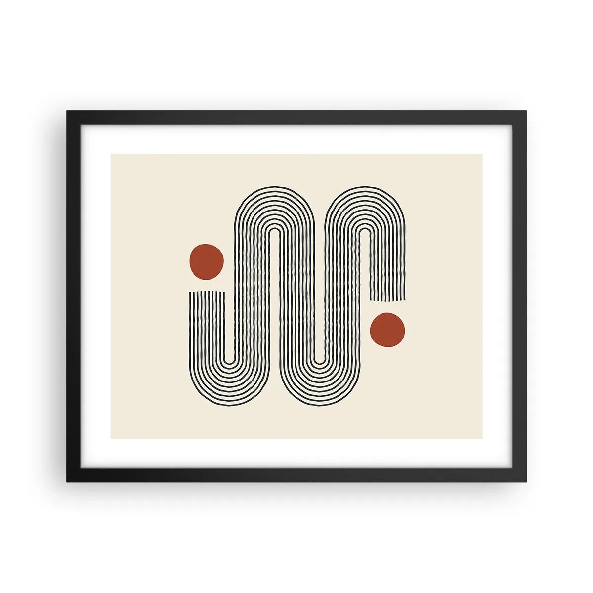 Affiche dans un cadre noir - Poster - Du début à la fin - 50x40 cm