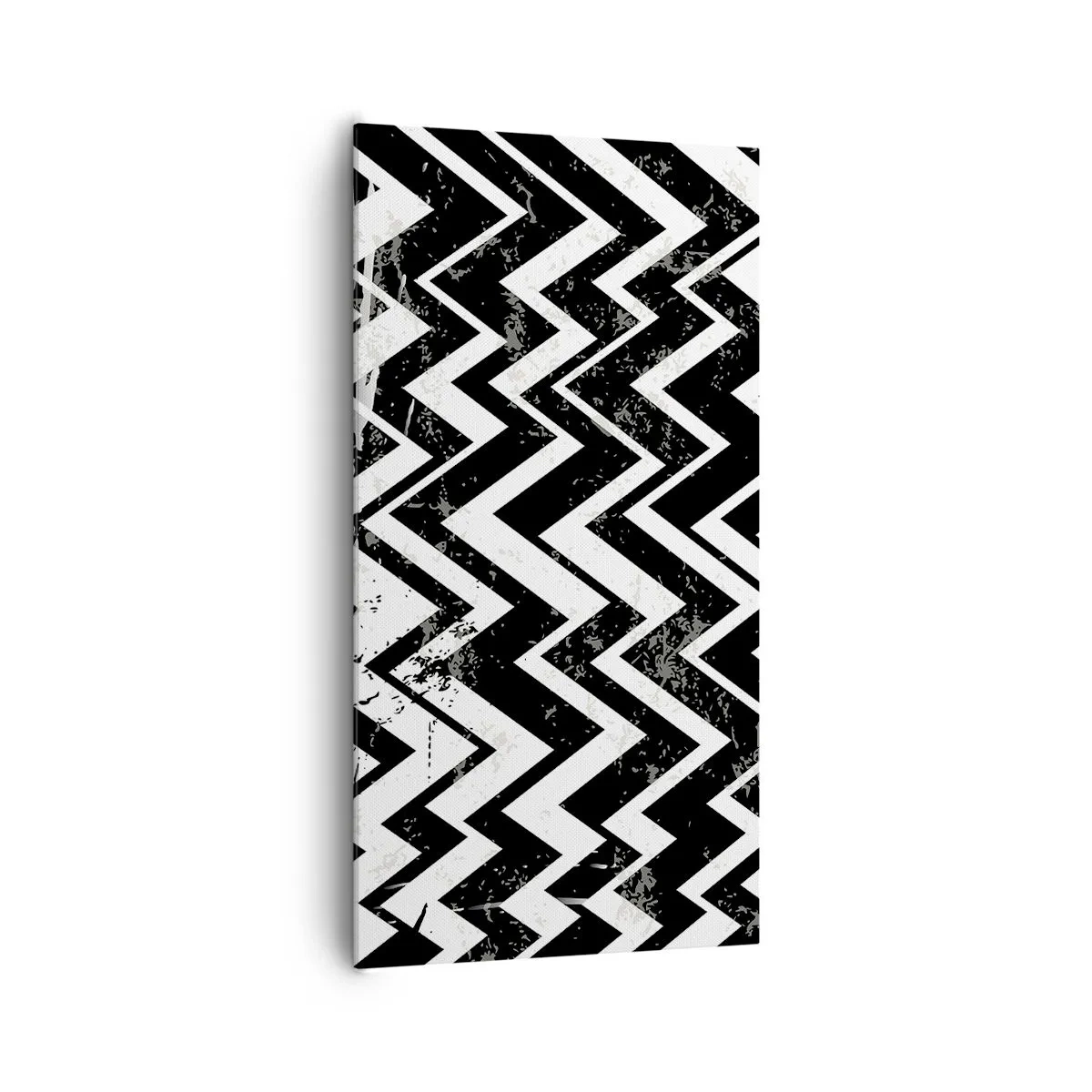Impression sur toile - Image sur toile - Zig-blanc, zag-noir - 65x120 cm