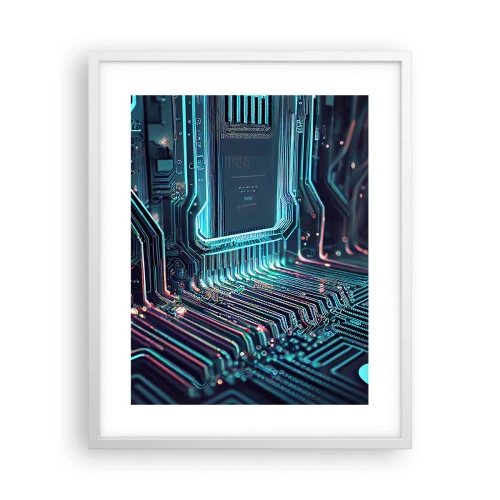 Affiche dans un cadre blanc - Poster - Je pense comme ça… - 40x50 cm