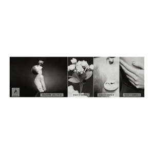 Échantillon de Papier Peint Premium Sand - Elégance excentrique - Corps, Fleurs, Modèle - 100x30 cm
