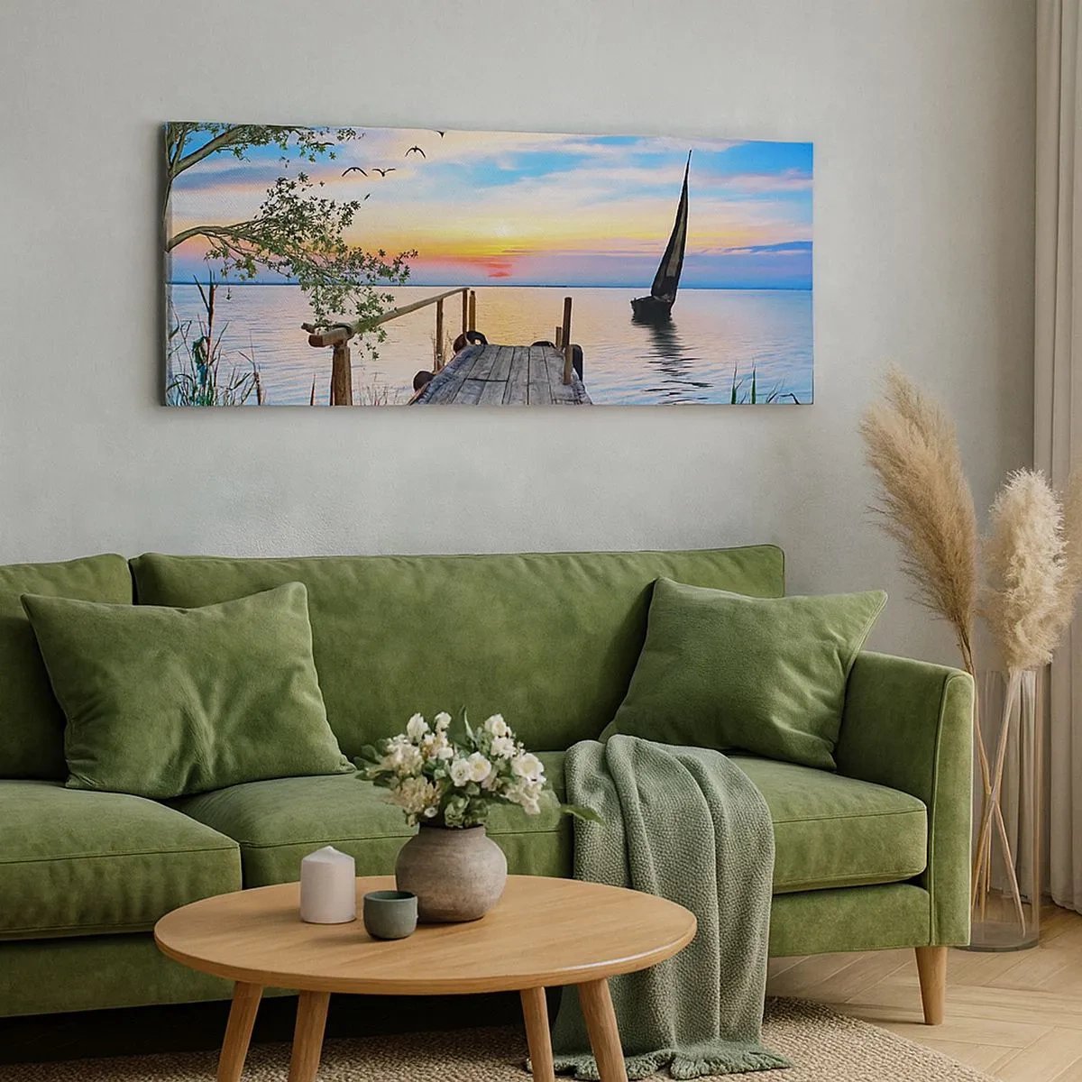 Impression sur toile - Image sur toile - Bonsoir! - 100x40 cm