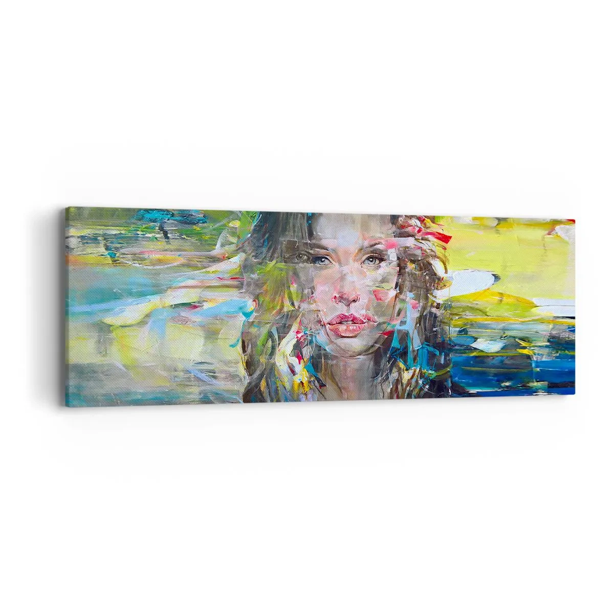 Impression sur toile - Image sur toile - Derrière l'air, un rideau - 90x30 cm