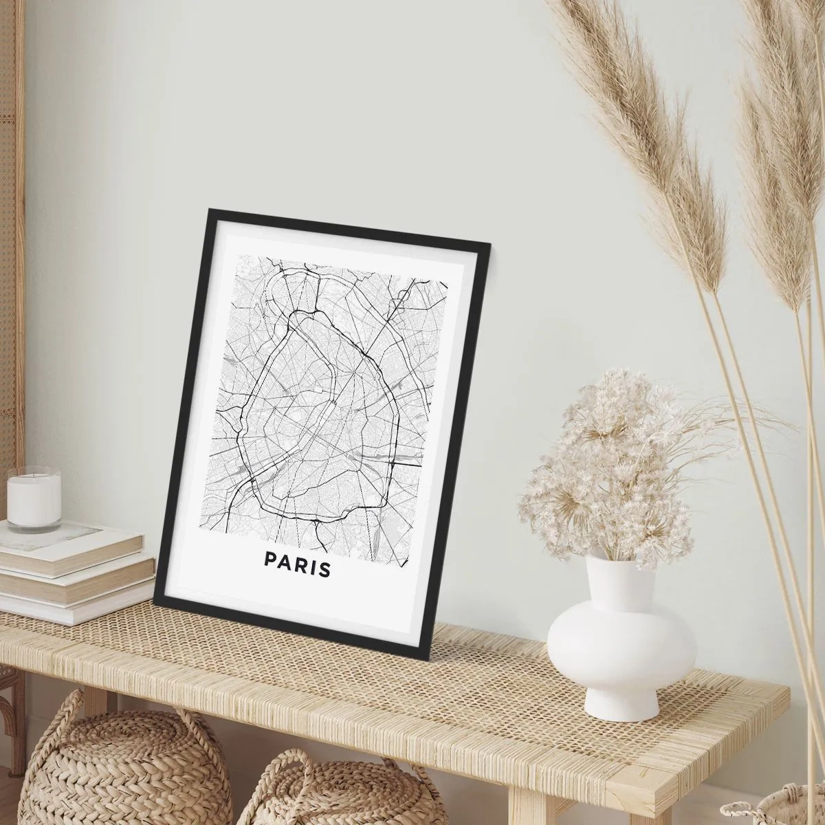 Affiche dans un cadre noir - Poster - Fleur de Paris - 30x40 cm