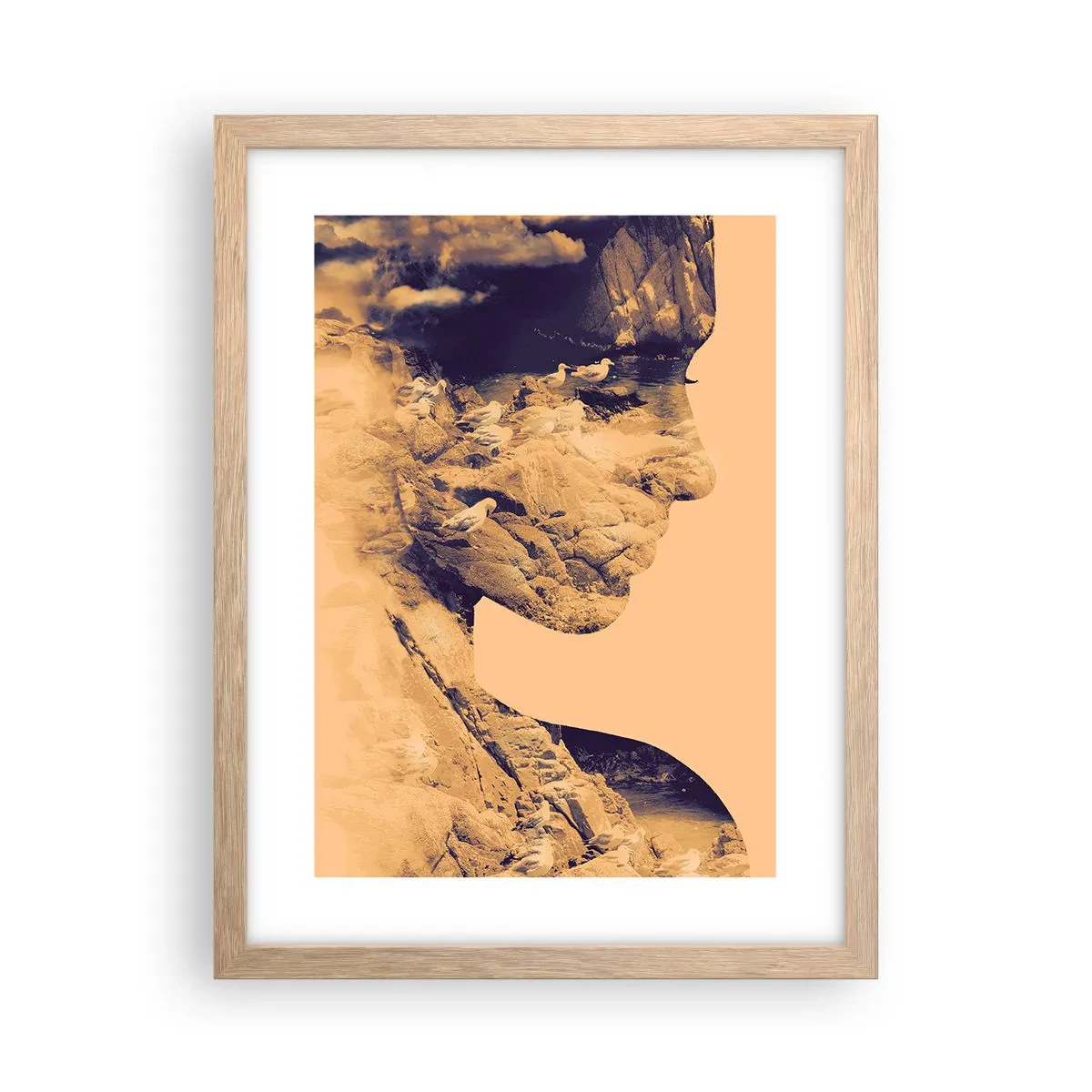 Affiche dans un chêne clair - Poster - Beauté de la nature - 30x40 cm