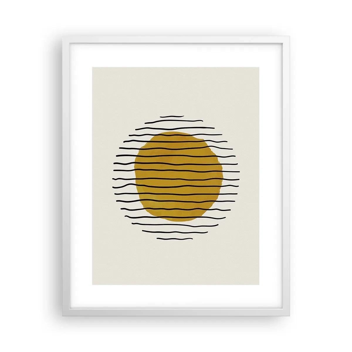 Affiche dans un cadre blanc - Poster - Abstraction tremblante de chaleur - 40x50 cm