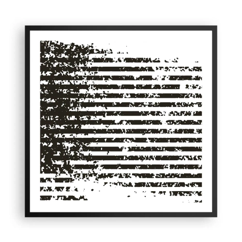 Affiche dans un cadre noir - Poster - Rythme et bruissement - 60x60 cm