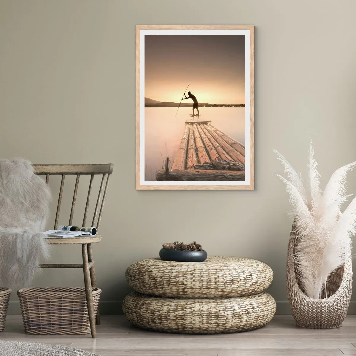 Affiche dans un chêne clair - Poster - Avant la fin du jour - 70x100 cm