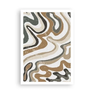 Affiche - Poster - Méandres de couleurs de la terre - 70x100 cm