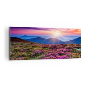 Impression sur toile - Image sur toile - Les herbes sentaient les grappes fraîches de la récolte - 100x40 cm