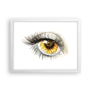 Affiche dans un cadre blanc - Poster - Un look aussi chaud que l'été - 40x30 cm