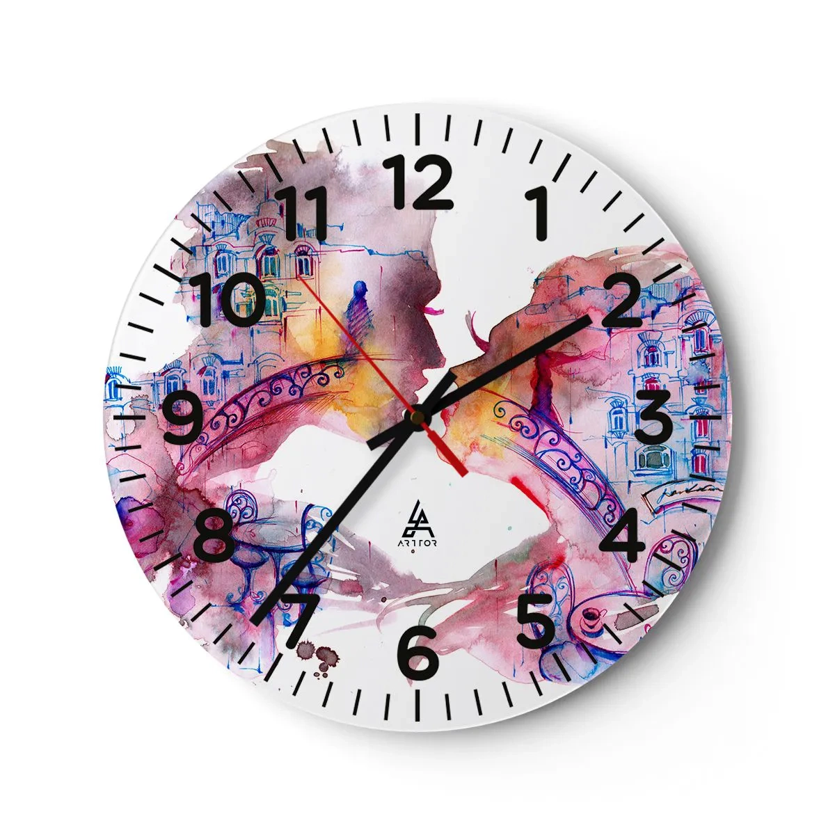 Horloge murale - Pendule murale - Le pont secret des soupirs - 30x30 cm