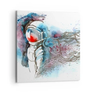 Impression sur toile - Image sur toile - Seul avec l'espace - 60x60 cm