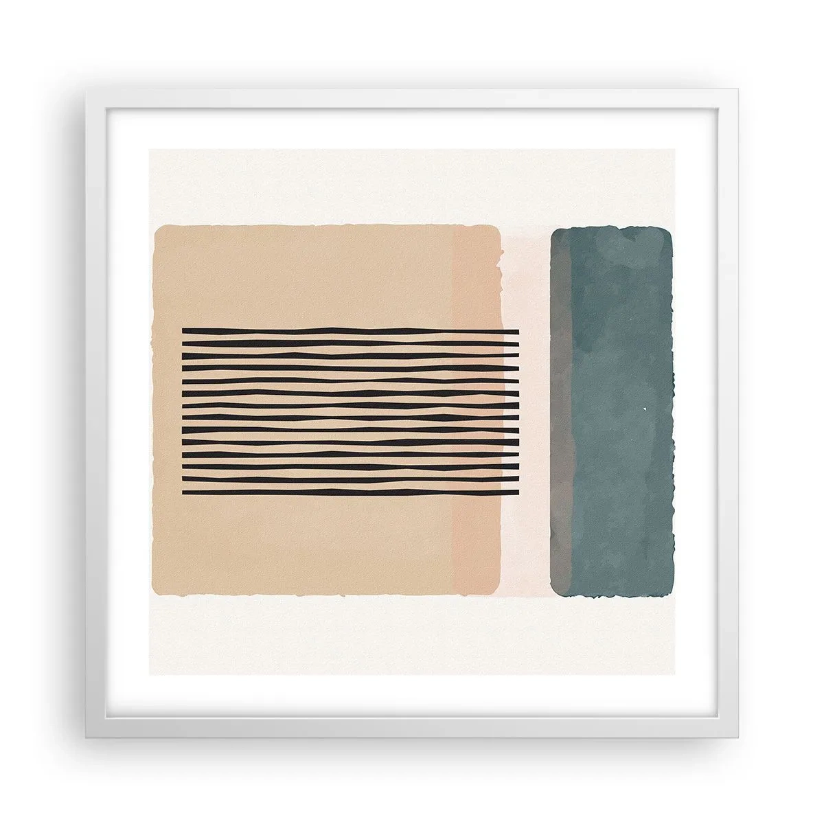 Affiche dans un cadre blanc - Poster - Tout est en ordre - 50x50 cm