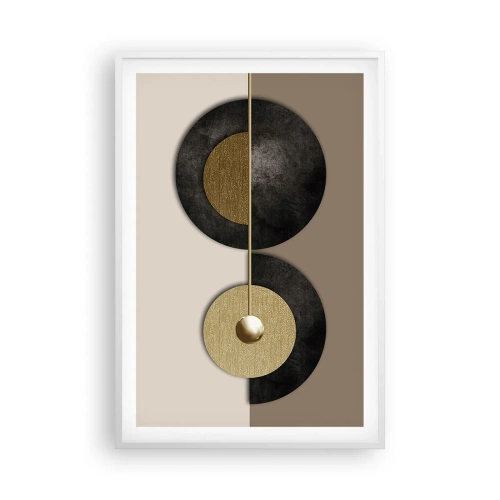 Affiche dans un cadre blanc - Poster - Variations autour du cercle - 61x91 cm