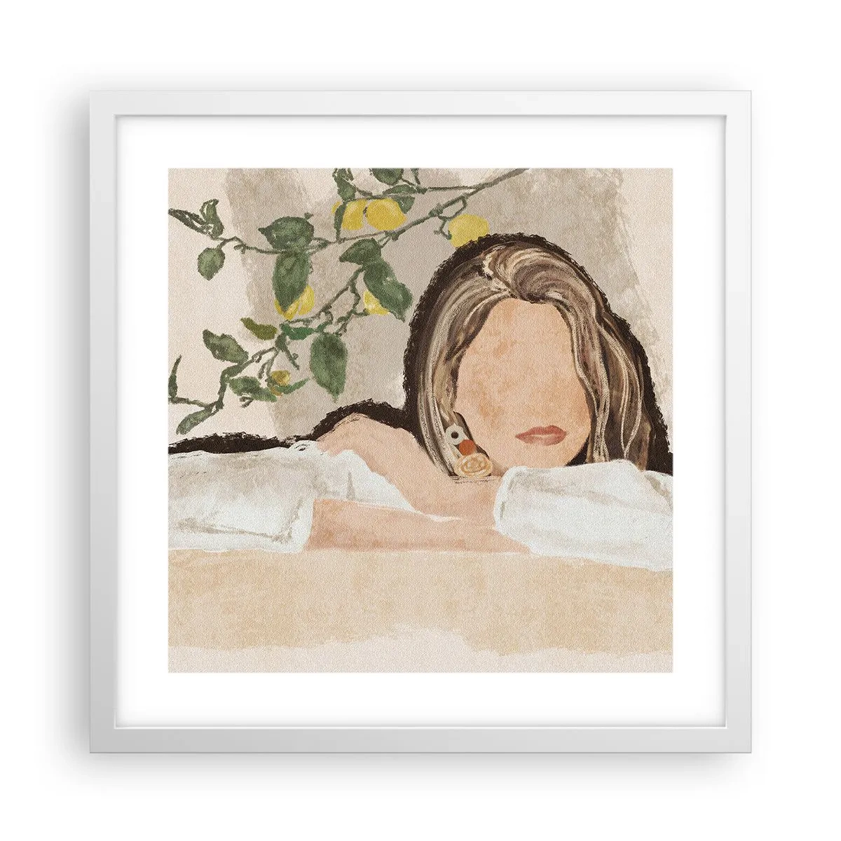 Affiche dans un cadre blanc - Poster - La beauté du sud - 40x40 cm