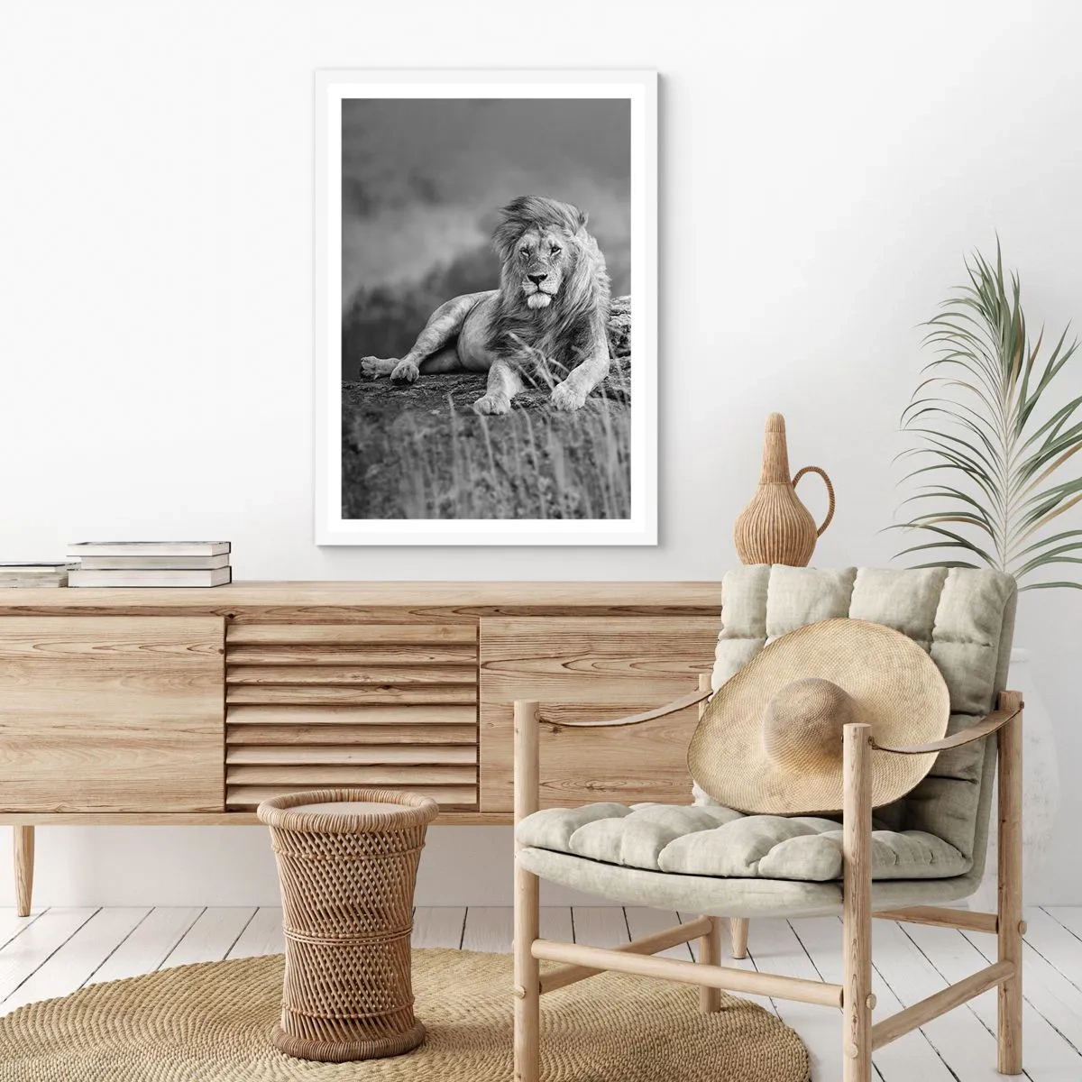 Affiche dans un cadre blanc - Poster - Sieste royale - 70x100 cm