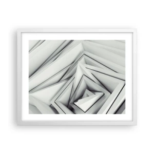 Affiche dans un cadre blanc - Poster - Bourgeon d’angles vifs - 50x40 cm