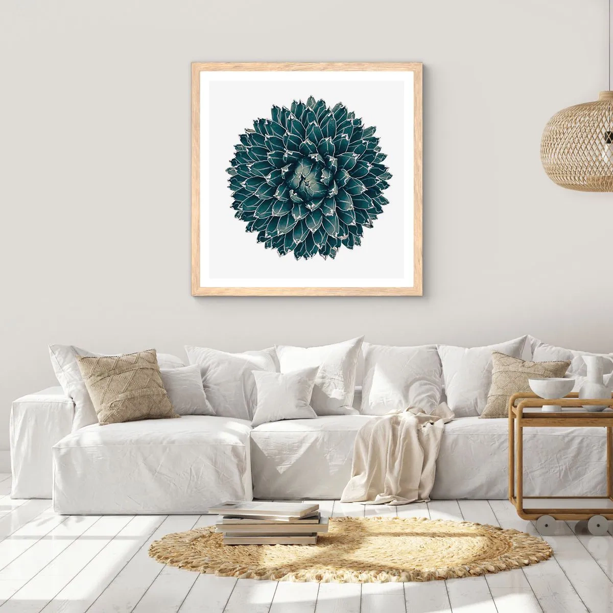 Affiche dans un chêne clair - Poster - Étoile du désert - 30x30 cm