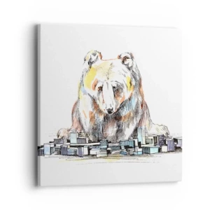 Impression sur toile - Image sur toile - Comment peut-on vivre ainsi ? - 40x40 cm