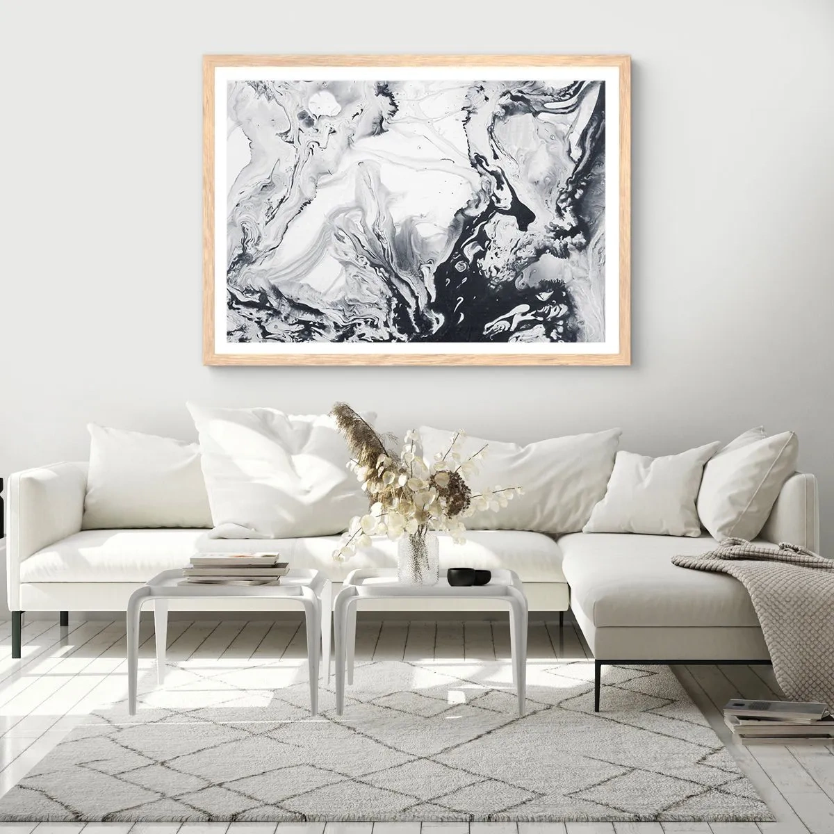 Affiche dans un chêne clair - Poster - Au centre de la Terre - 50x40 cm