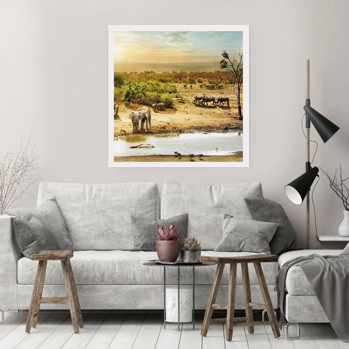 Affiche - Poster - "Et d'Eden coulait une rivière..." - 40x40 cm