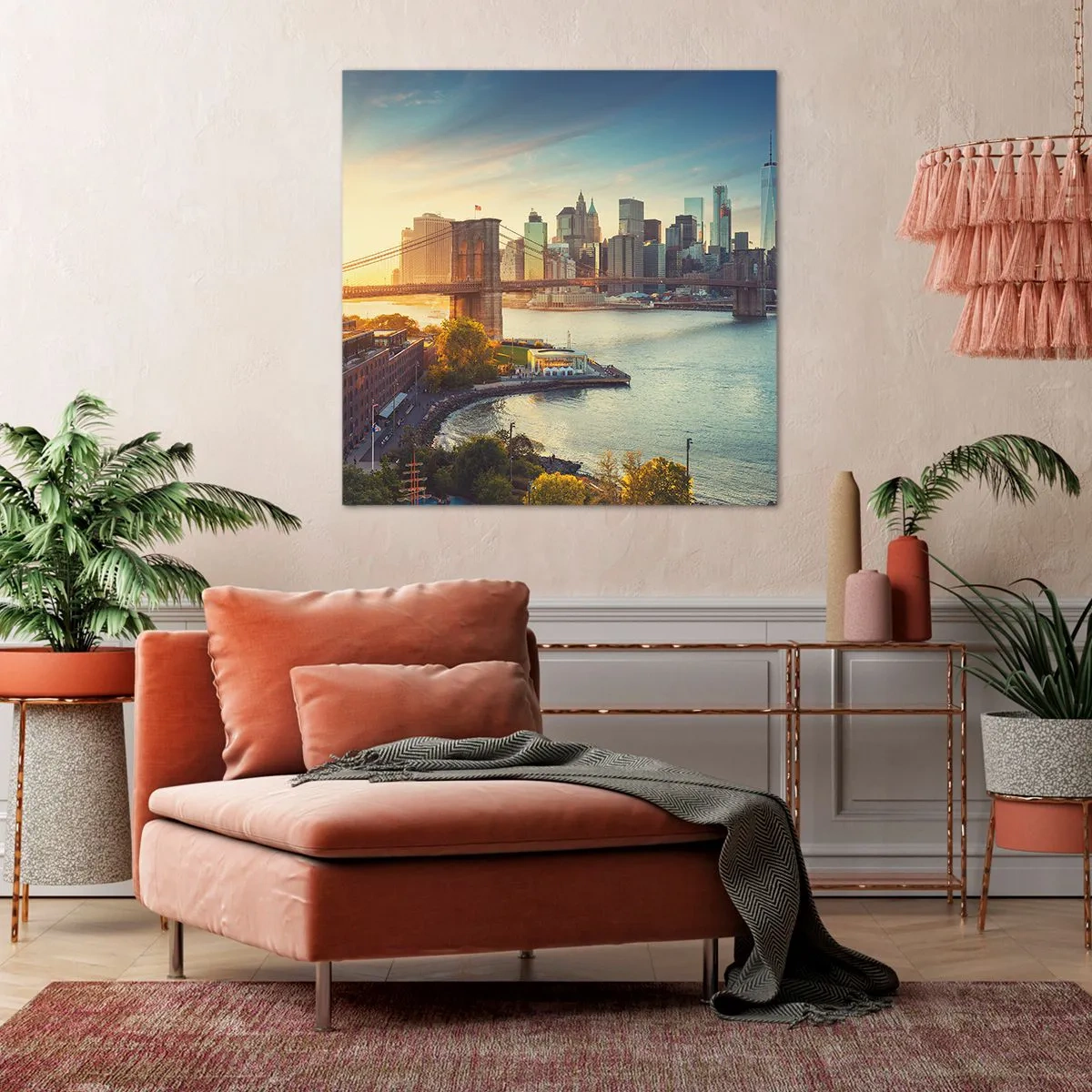 Impression sur toile - Image sur toile - L'aube de la grande ville - 30x30 cm