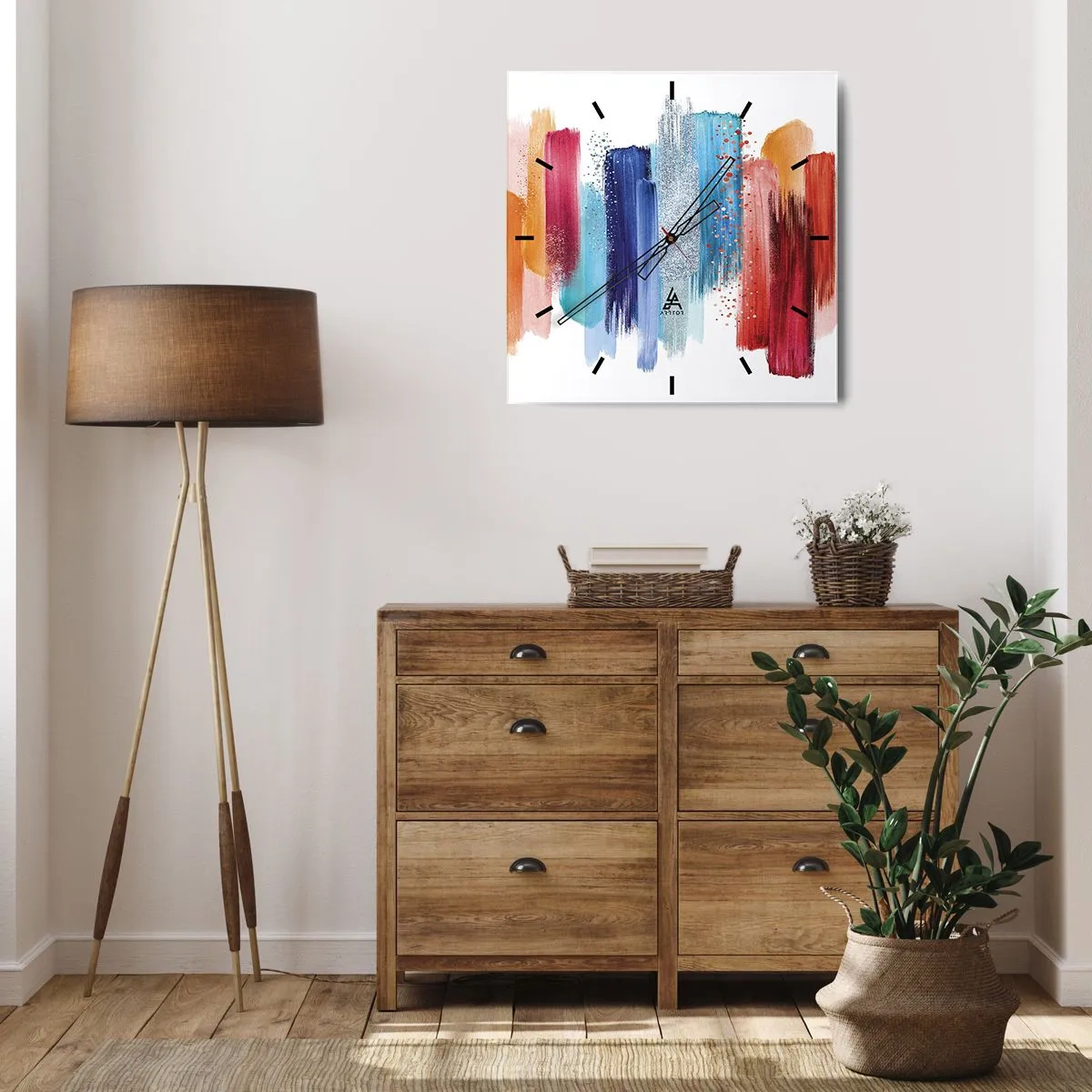 Horloge murale - Pendule murale - En haut et en bas - 30x30 cm