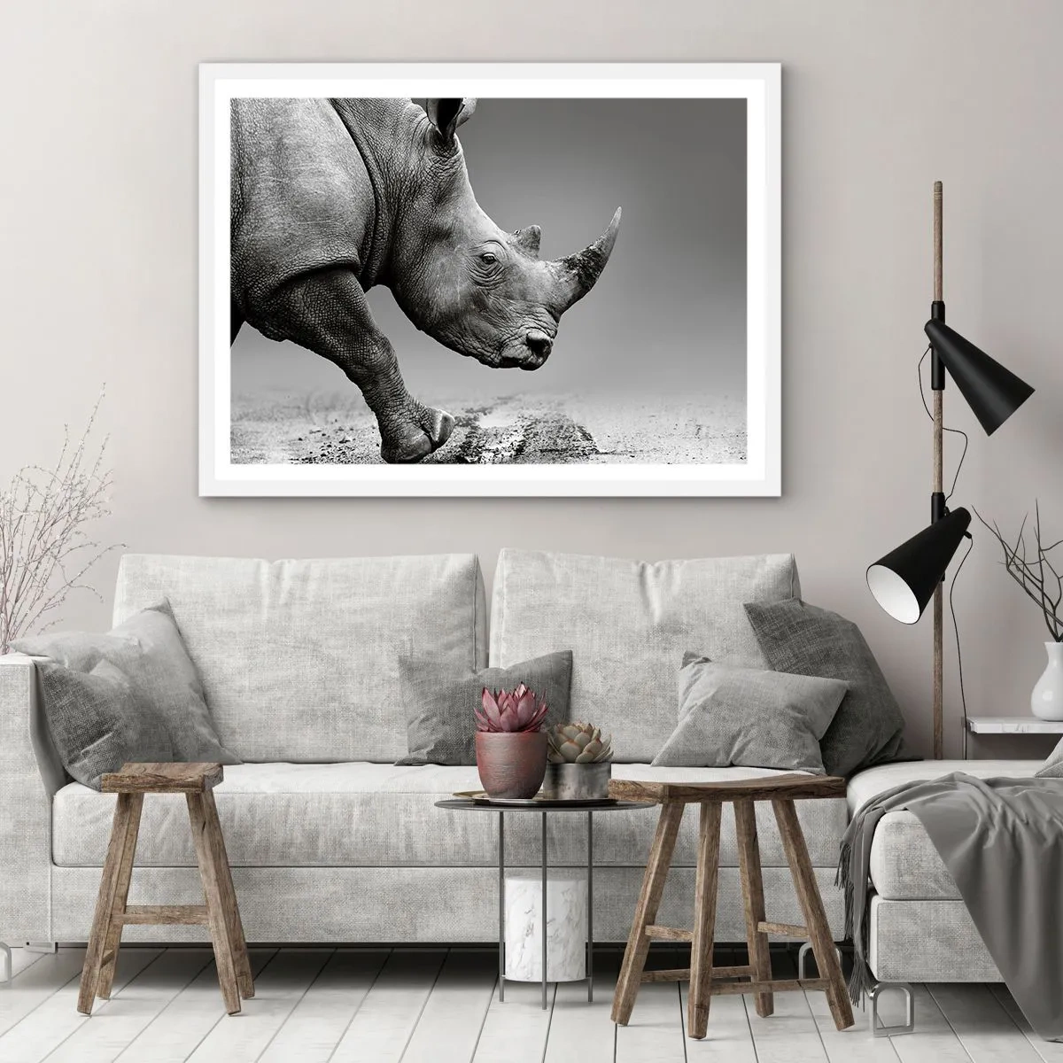 Affiche dans un cadre blanc - Poster - Force inarrêtable - 91x61 cm