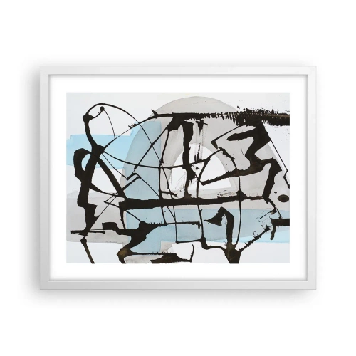 Affiche dans un cadre blanc - Poster - Bleu malgré tout - 50x40 cm