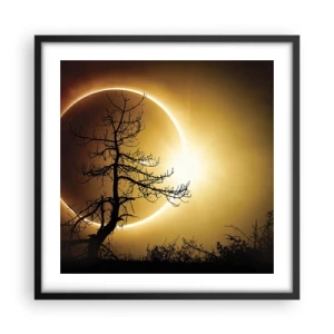 Affiche dans un cadre noir - Poster - Éclipse totale - 50x50 cm