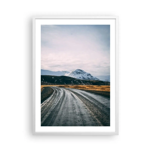 Affiche dans un cadre blanc - Poster - Dans un climat islandais - 50x70 cm