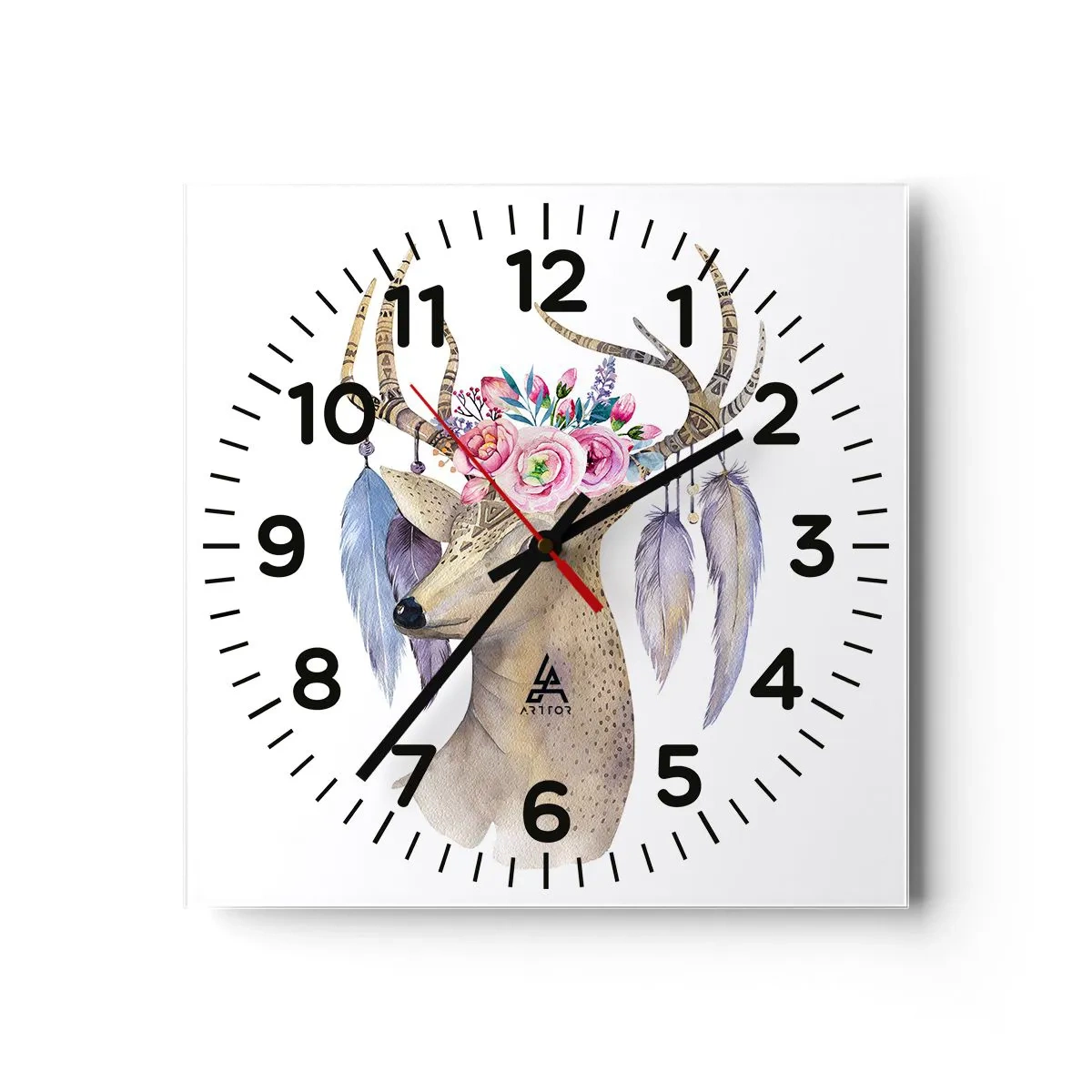 Horloge murale - Pendule murale - Guide de l'âme - doux, innocent - 30x30 cm