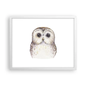 Affiche dans un cadre blanc - Poster - Regarde-moi dans les yeux - 50x40 cm