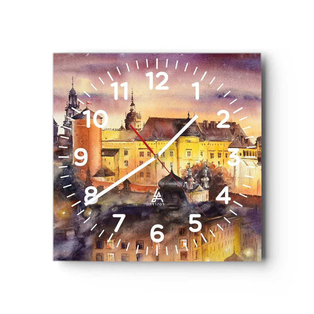 Horloge murale - Pendule murale - Histoire et conte de fées - 40x40 cm