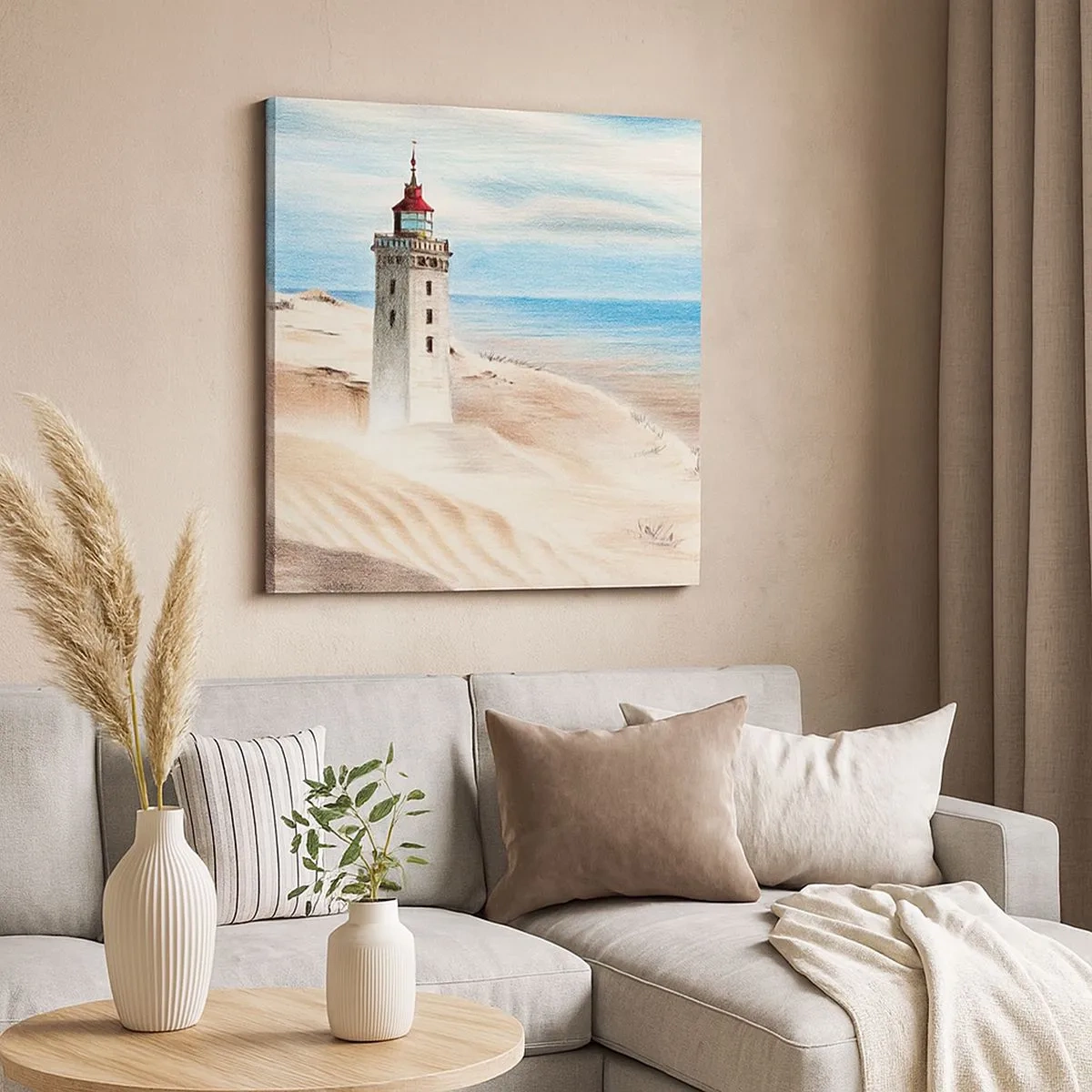 Impression sur toile - Image sur toile - Toujours regarder la mer - 30x30 cm