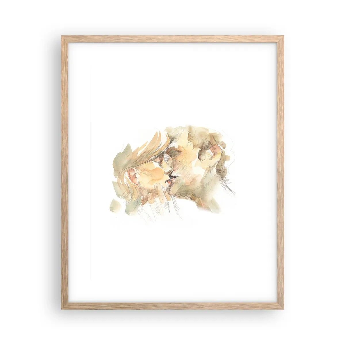 Affiche dans un chêne clair - Poster - A moitié trouvé ? - 40x50 cm