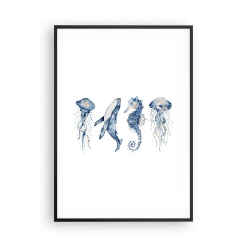 Affiche dans un cadre noir - Poster - Merveilles de la mer - 70x100 cm
