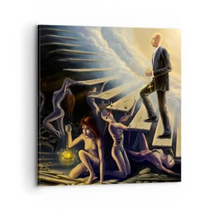 Impression sur toile - Image sur toile - Voyage dantesque vers la lumière - 70x70 cm