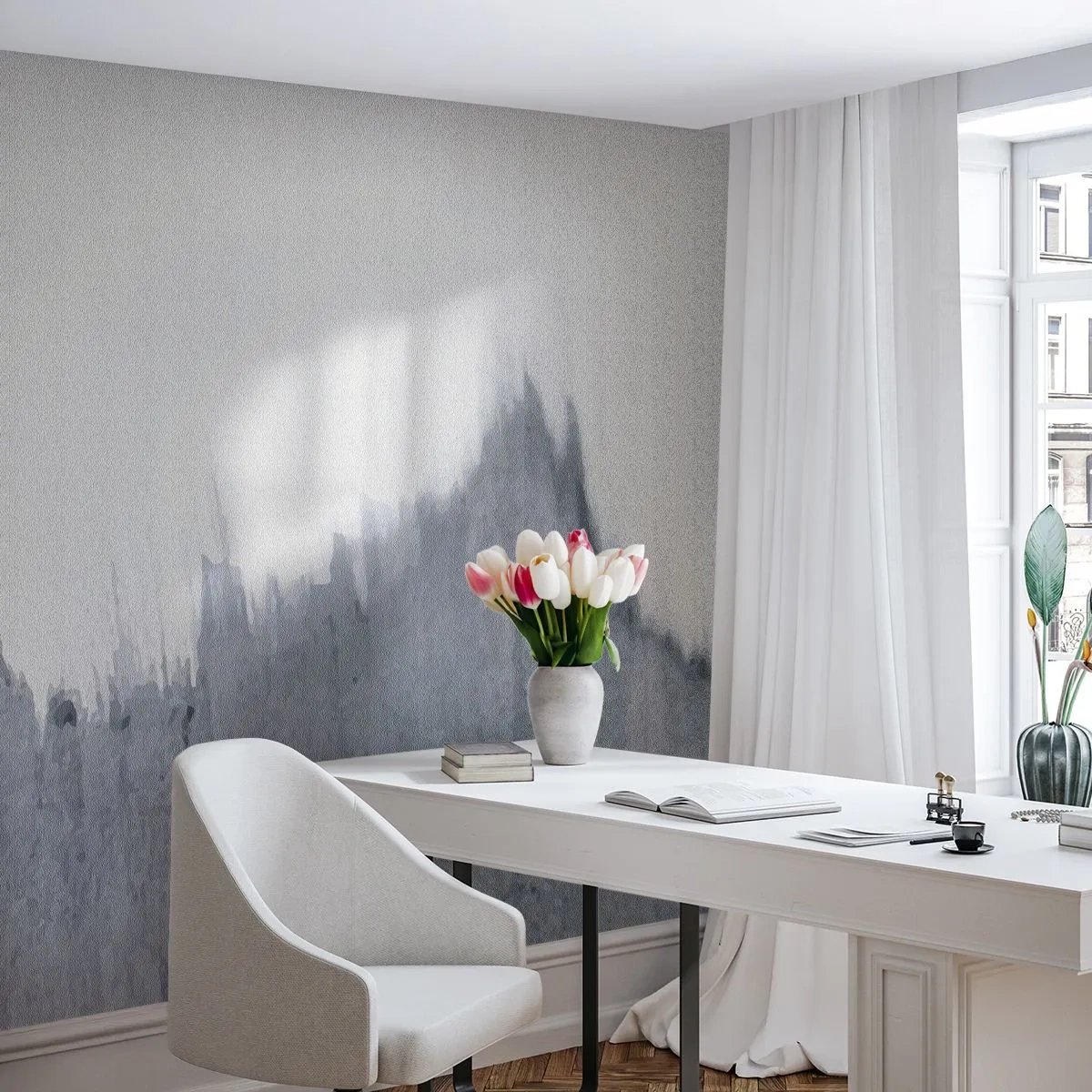 Papier Peint Photo Premium Canvas - Une esquisse mystérieuse - Minimalisme, Morceau, Se brouiller - 200x140 cm