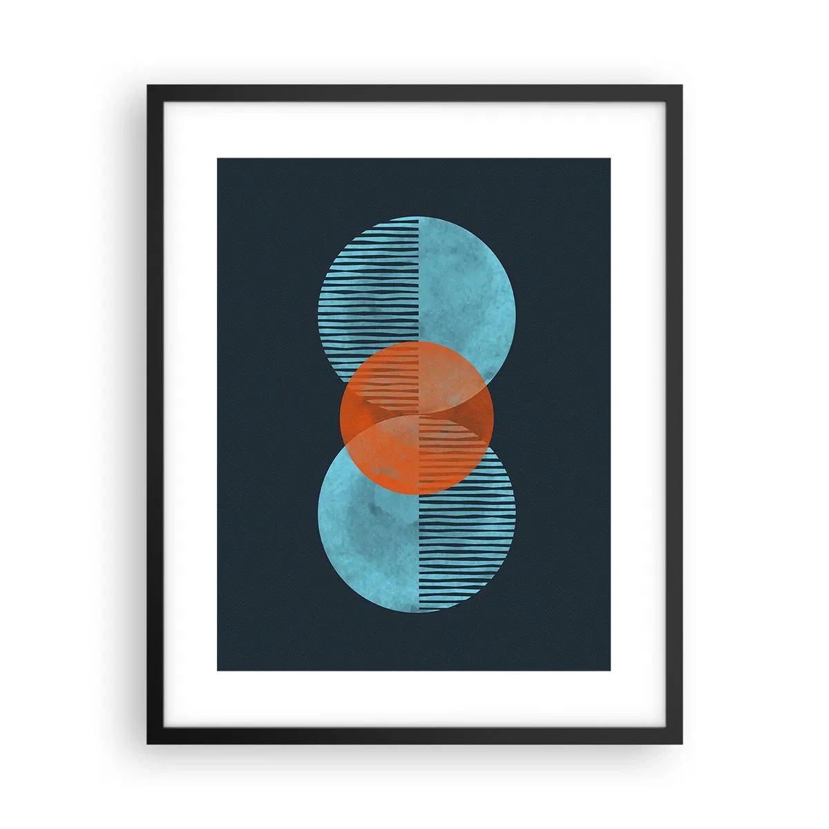 Affiche dans un cadre noir - Poster - Composition symétrique - 40x50 cm